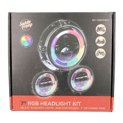 Metra BC-706RGBKT 7 Inch RGB Headlight and 4.5 Inch Aux Kit