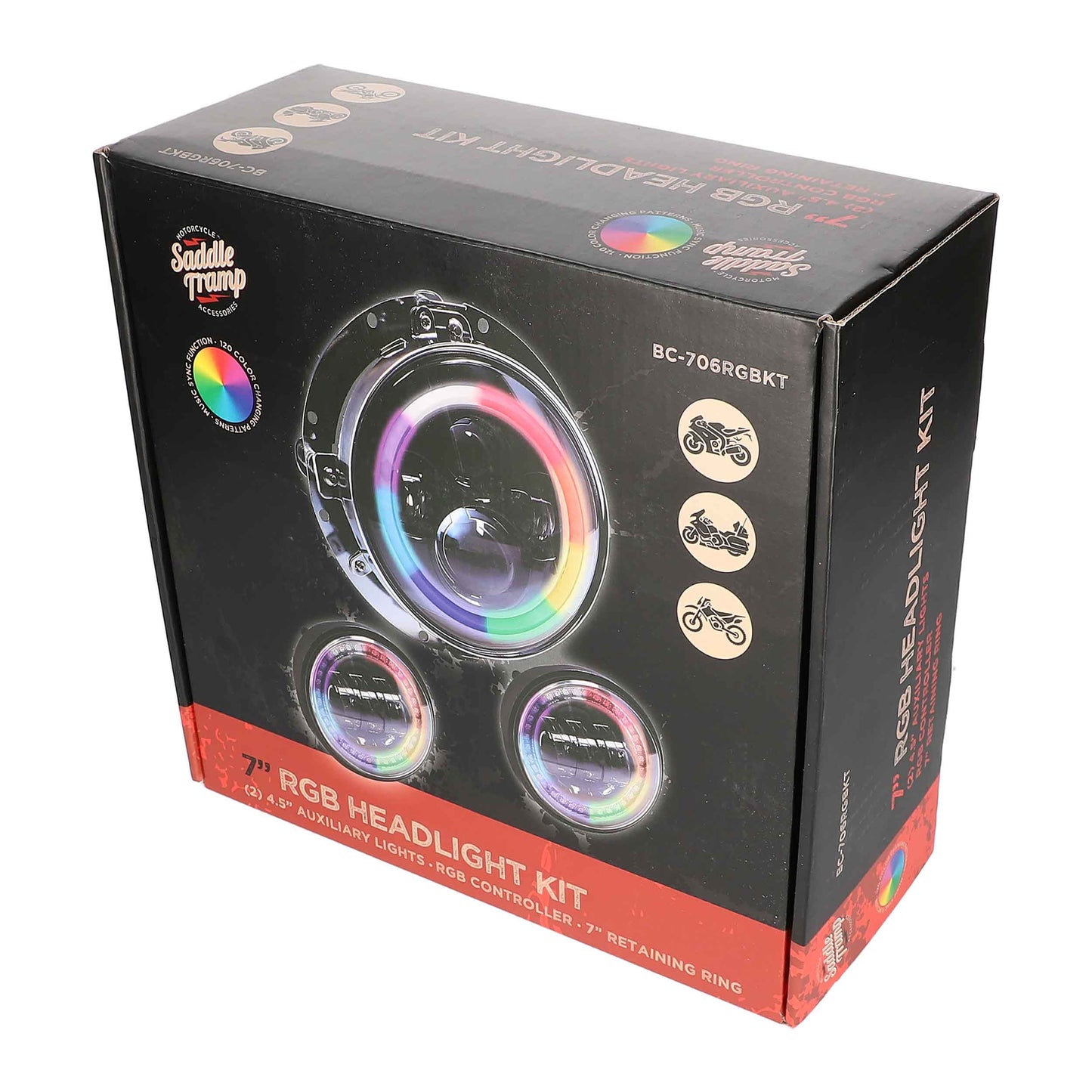 Metra BC-706RGBKT 7 Inch RGB Headlight and 4.5 Inch Aux Kit