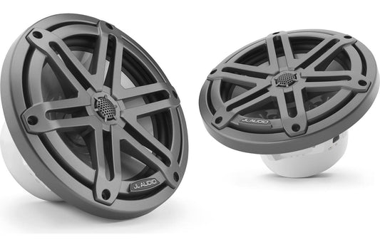 JL Audio M3-770X-S-Gm 7.7-inch Marine Coaxial Speakers, Gray Metallic Sport Grilles 93520