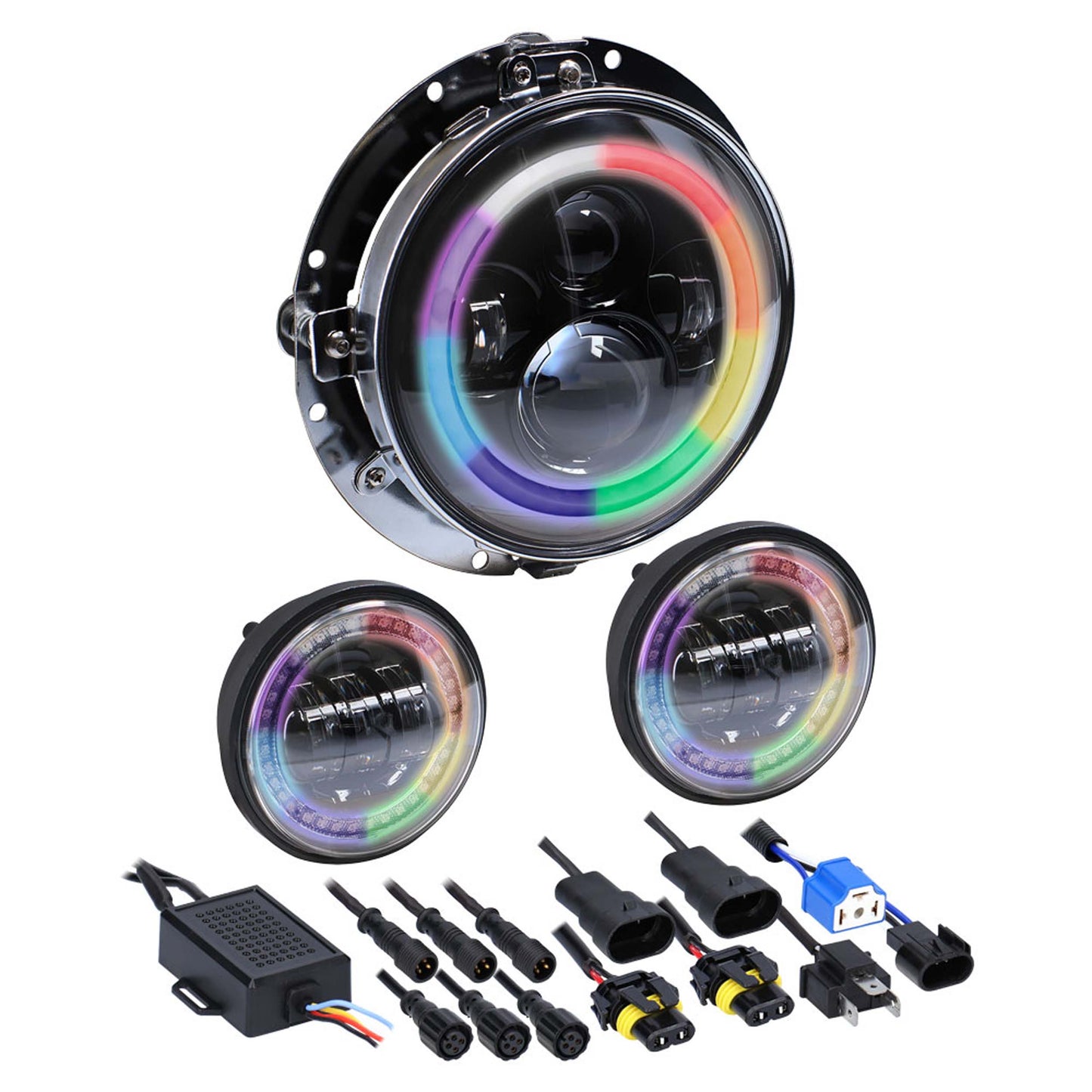 Metra BC-706RGBKT 7 Inch RGB Headlight and 4.5 Inch Aux Kit