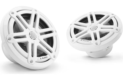 JL Audio M3-650X-S-Gw 6.5-inch Marine Coaxial Speakers, White Sport Grilles 93514