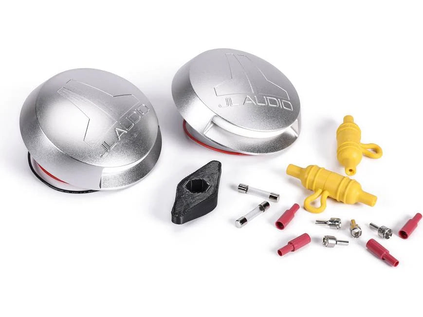 JL Audio Enclosed Speaker System Light Caps, for 7.7" Enclosed Tower Speakers and 6.5" VeX (Pair) (M-LCA-C-W) - 010-13699-00 (91245)
