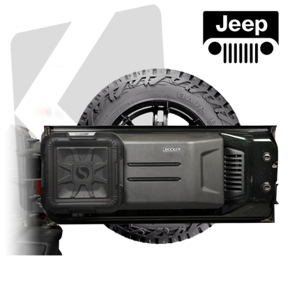 Kicker 51KJPL7T122 L7T 12" Tailgate-Mount Loaded Subwoofer Enclosure 2Ω for Jeep Wrangler JK/JL