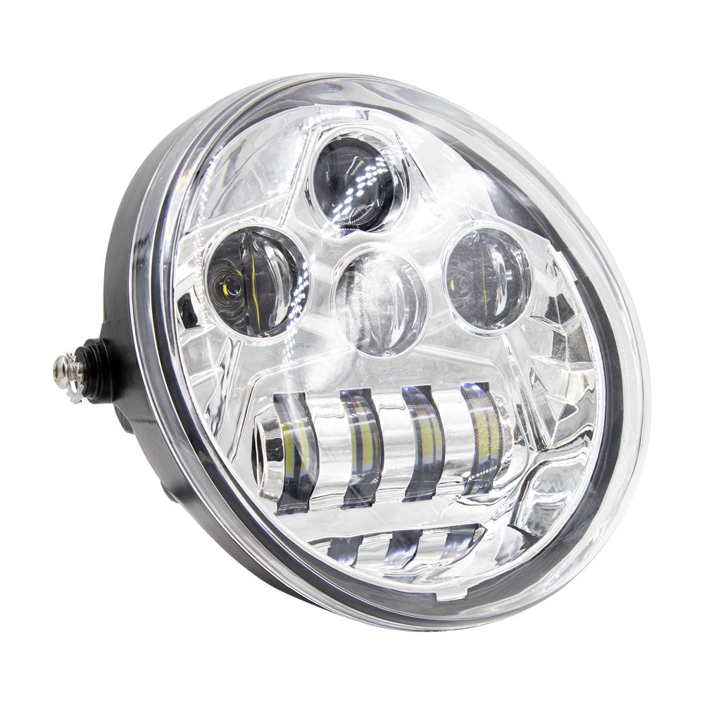 Metra BC-HDHLR2 7 Inch Chrome LED Headlight for Harley V-Rod