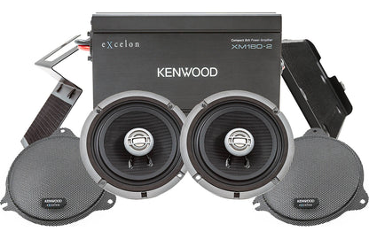 Kenwood eXcelon P-HD1F Front Amplified Audio Package fits 2014+ Harley Davidson Motorcycles