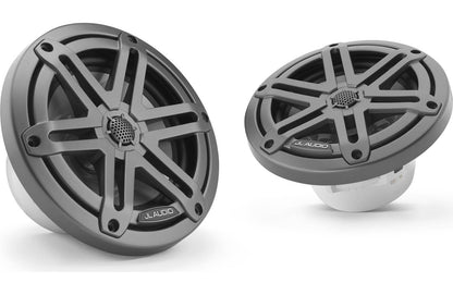 JL Audio M3-650X-S-Gm 6.5-inch Marine Coaxial Speakers, Gray Sport Grilles 93512