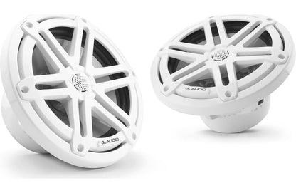 JL Audio M3-770X-S-Gw 7.7-inch Marine Coaxial Speakers, White Sport Grilles 93522