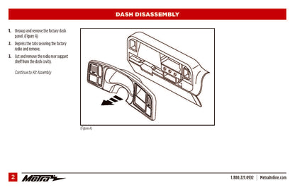 Metra DP-3002B Double-DIN Dash Panel for 1999-2002 GM Full-Size Trucks/SUVs - Scratch-resistant matte black