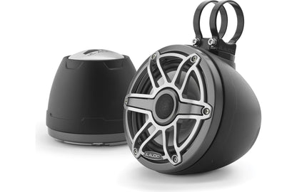 JL Audio M6-650VEX-Mb-S-GmTi 6.5-inch Tower Coaxial Speakers, Titanium Sport Grilles 93413