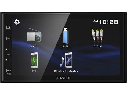 Kenwood DMX129BT 6.8" Touchscreen Bluetooth Car Stereo with AM/FM + CMOS-230LP Backup Camera Bundle