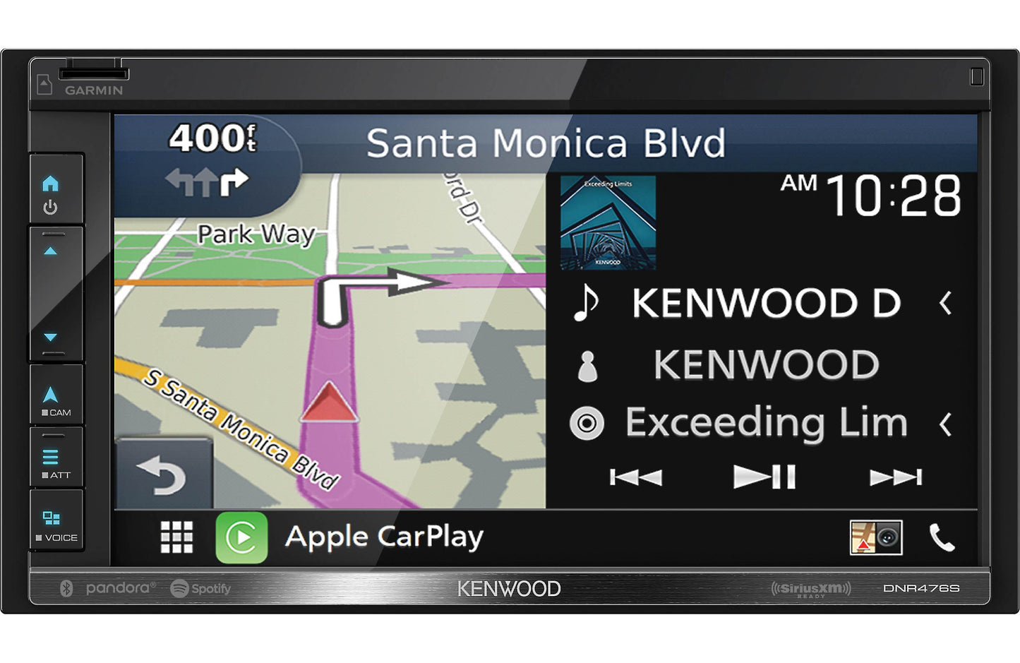 Kenwood DNR476S AM FM BT Garmin Nav. Stereo | Plus CMOS-130 Backup Camera