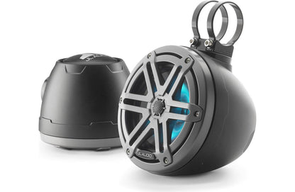 JL Audio M3-650VEX-Mb-S-Gm-i 6.5-inch RGB LED Tower Coaxial System, Gray Sport Grilles 93403