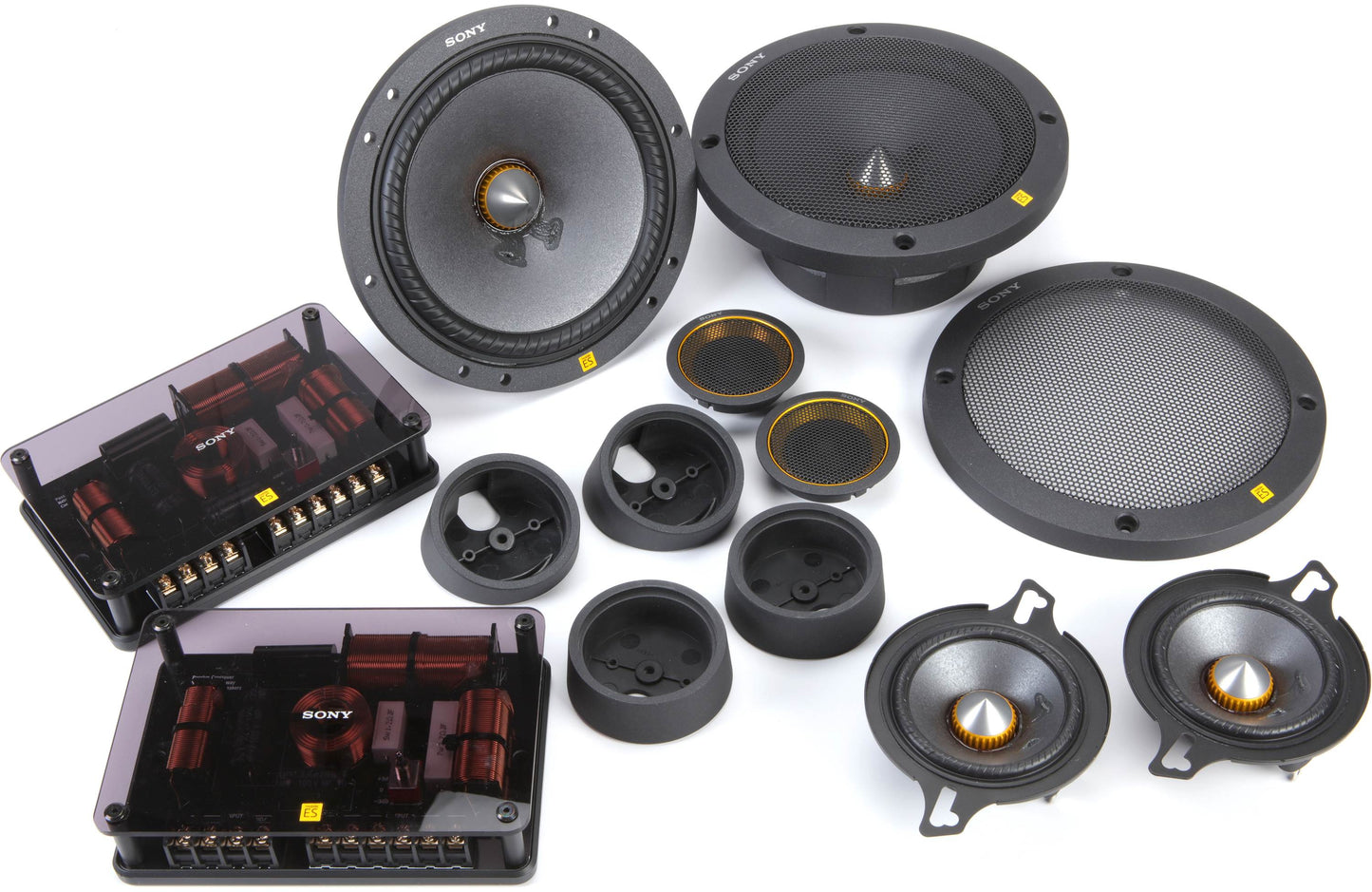 Sony Mobile ES XS-163ES 6.5" 90W RMS 4Ω 3-Way Component Speakers (Pair)