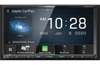 Kenwood DDX9707S 6.95" DVD Car Stereo- Wireless Apple CarPlay, Android Auto + CMOS-320LP Backup Camera