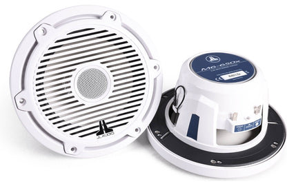 JL Audio M6-650X-C-3Gw 6.5-inch Tower Coaxial Speakers, White Classic Grilles 93687