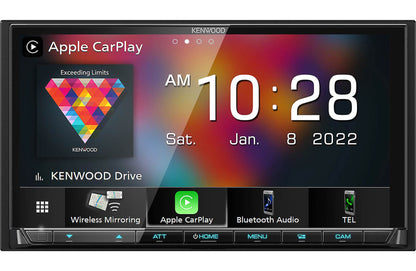 Kenwood eXcelon DMX9708S 6.95" AM FM HD Bluetooth Car Stereo Wireless CarPlay Android Auto + CMOS-230 Camera