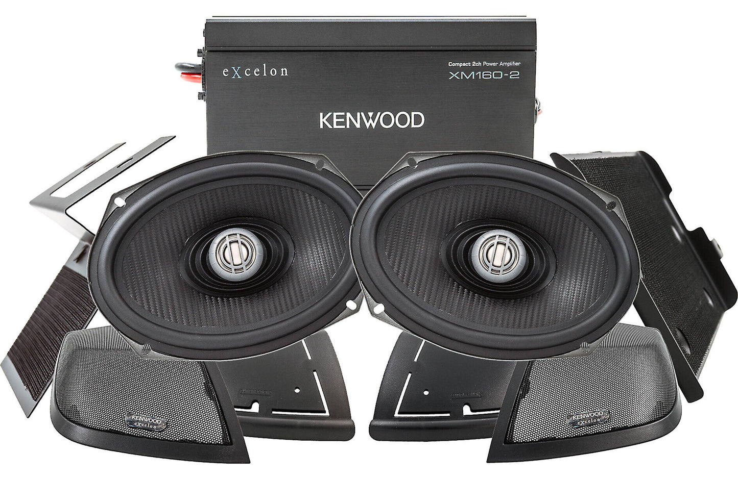 Kenwood eXcelon P-HD2R Rear Amplified Audio Package fits 2014+ Harley Davidson Motorcycles