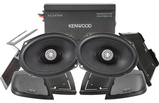 Kenwood eXcelon P-HD2R Rear Amplified Audio Package fits 2014+ Harley Davidson Motorcycles