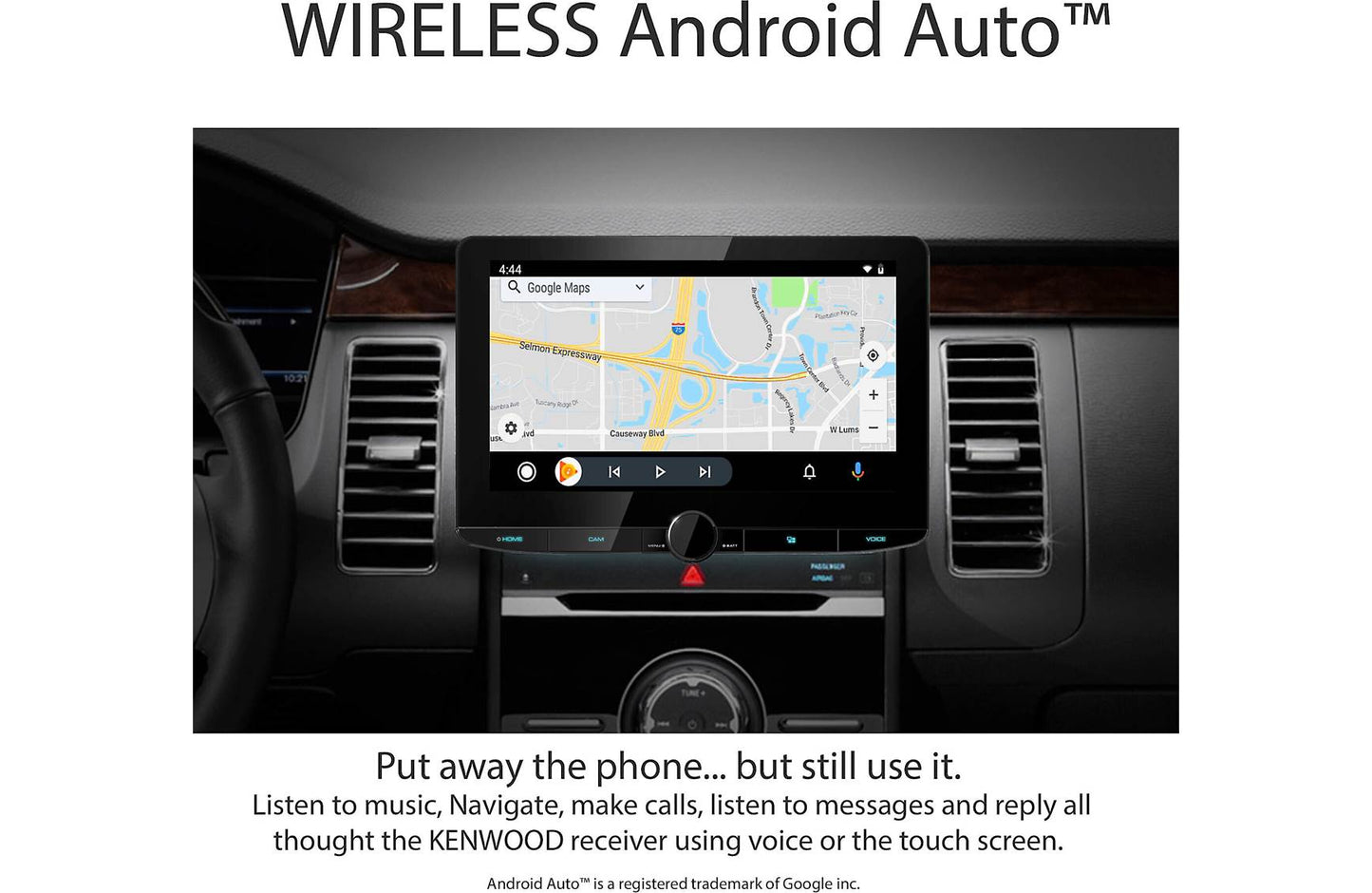 Kenwood DMX1037S 10.1" Touchscreen Car Stereo- Wireless Apple CarPlay, Android Auto + SXV300V1 SiriusXM Satellite Tuner
