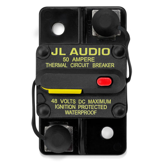 JL Audio Waterproof Ignition Protected Circuit Breaker, 50 Amp (XMD-MCB-50) - 010-13683-00 (90946)