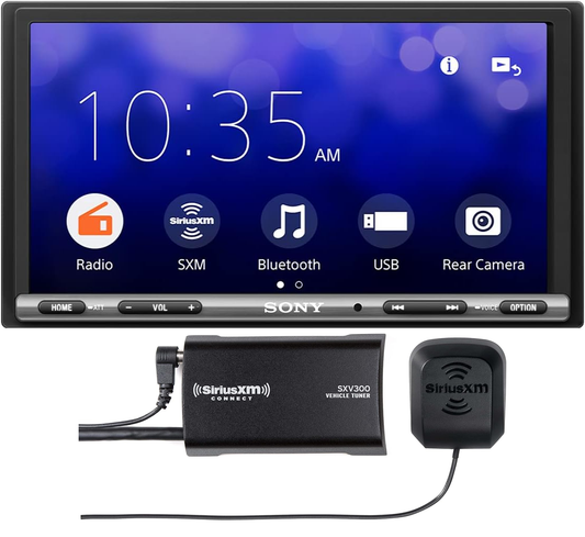 Sony XAV-AX3200 6.95" CarPlay Android Auto Media Receiver with WebLink Cast, SiriusXM Ready, EXTRA BASS + SXV300V1 SiriusXM Vehicle Tuner Bundle