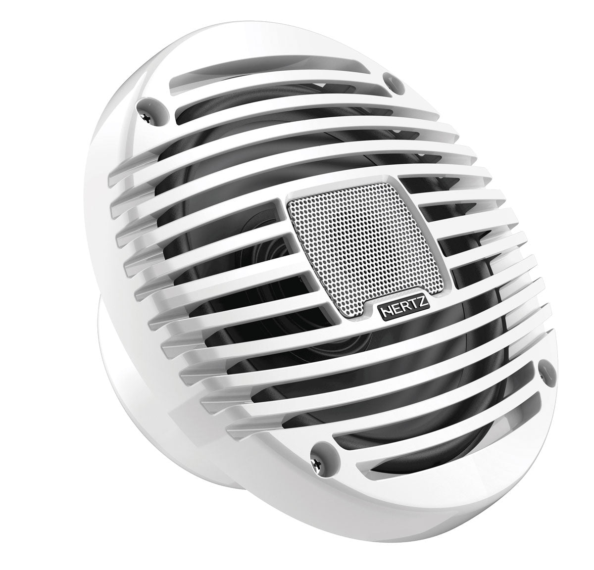 Hertz HEX 6.5 M-TW 6.5" 100W RMS 4-Ohm Marine Coaxial Speakers White Grilles (Pair)
