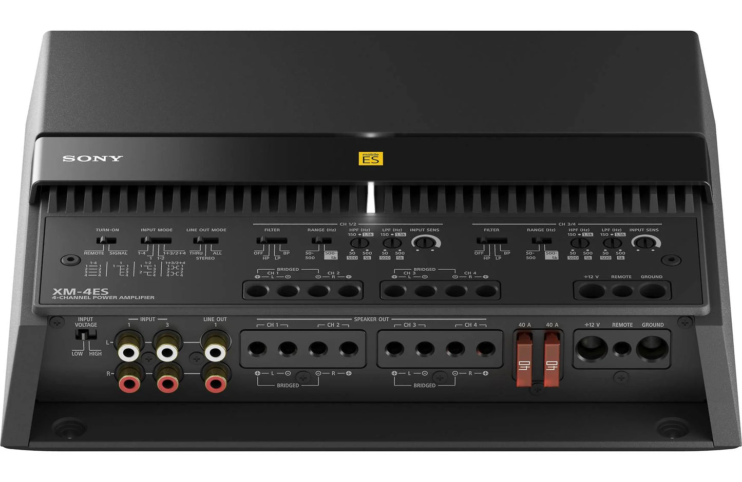 Sony XM-4ES 4-Channel Class-D 100W x 4 RMS @ 4Ω / 165W x 4 RMS @ 2Ω Full-Range Amplifier