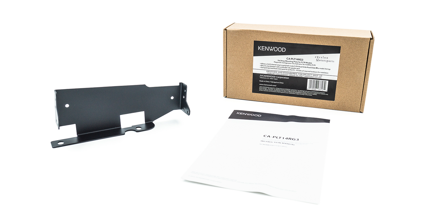 Kenwood CA-PLT14RG3 Third Amplifier Mounting Plate for 2014+ Harley Road Glide