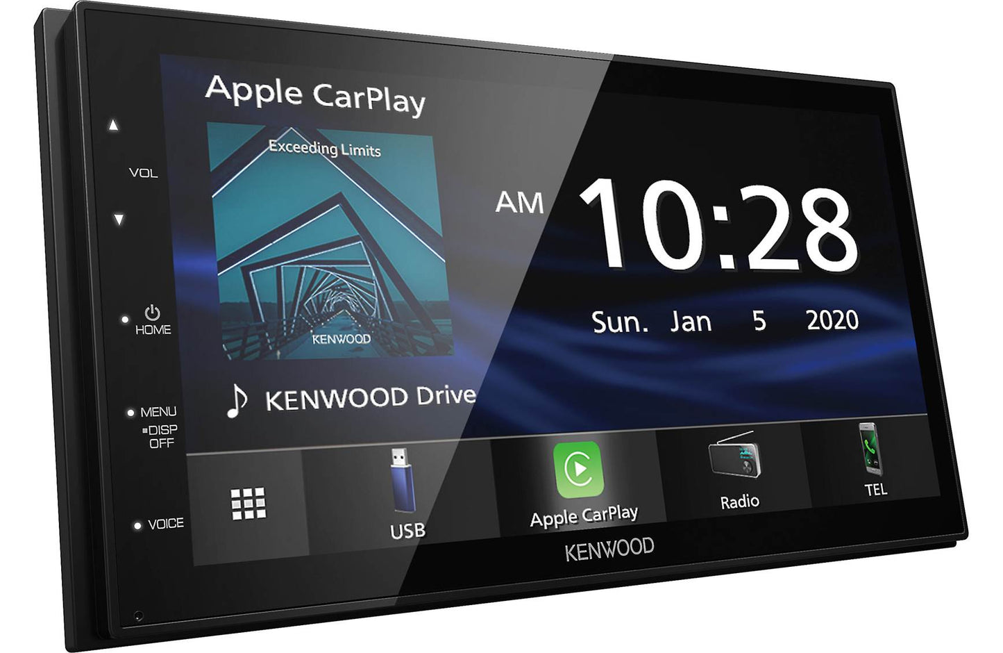 Kenwood DMX47S Mechless 6.8" Car Stereo- Apple CarPlay, Android Auto + SXV300V1 SiriusXM Satellite Tuner