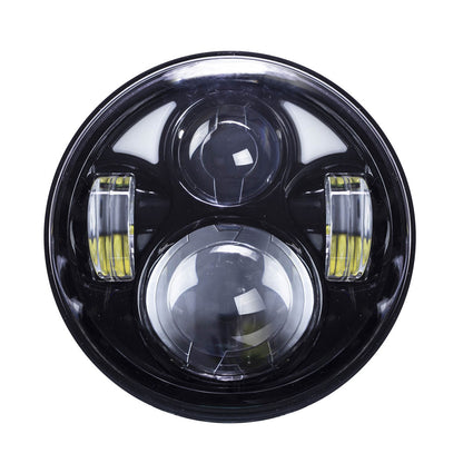 Metra BC-561B Round Motorcycle Headlights with Black Face and Partial Halo