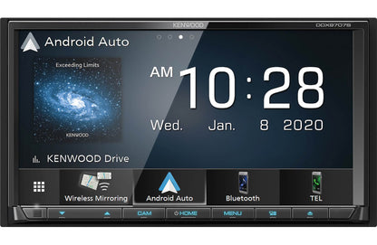 Kenwood DDX9707S 6.95" DVD Car Stereo- Wireless Apple CarPlay, Android Auto + SXV300V1 SiriusXM Satellite Tuner