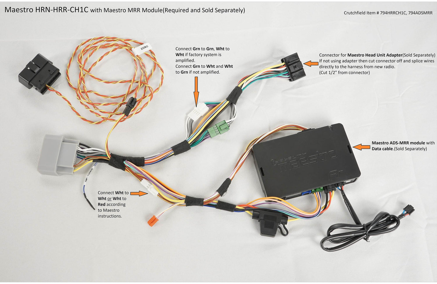 Idatalink Maestro HRN-HRR-CH1 Radio Replacement Harness 2007+ Chrysler