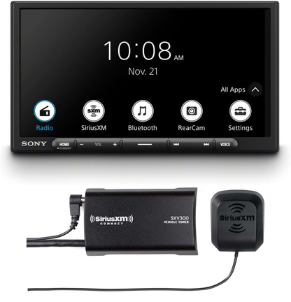 Sony XAV-AX3700 6.95" Media Receiver with Apple CarPlay, Android Auto, WebLink Cast, SiriusXM Ready + SXV300V1 SiriusXM Vehicle Tuner Bundle