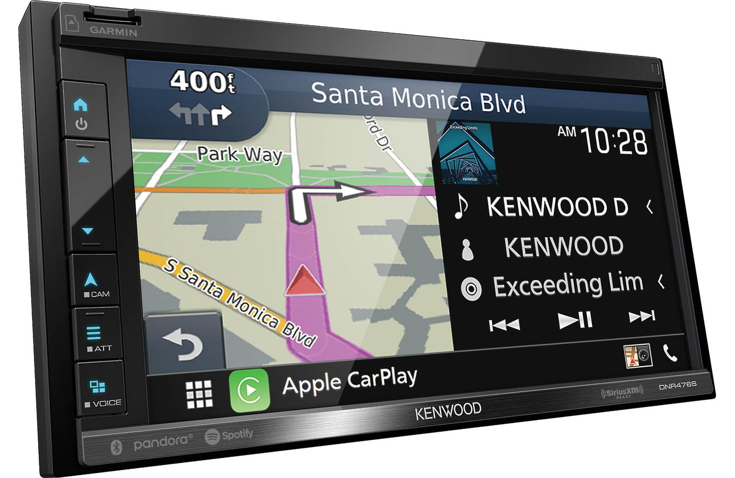 Kenwood DNR476S AM FM GPS Apple CarPlay Android Auto Car Stereo + DRV-N520 Dash Camera