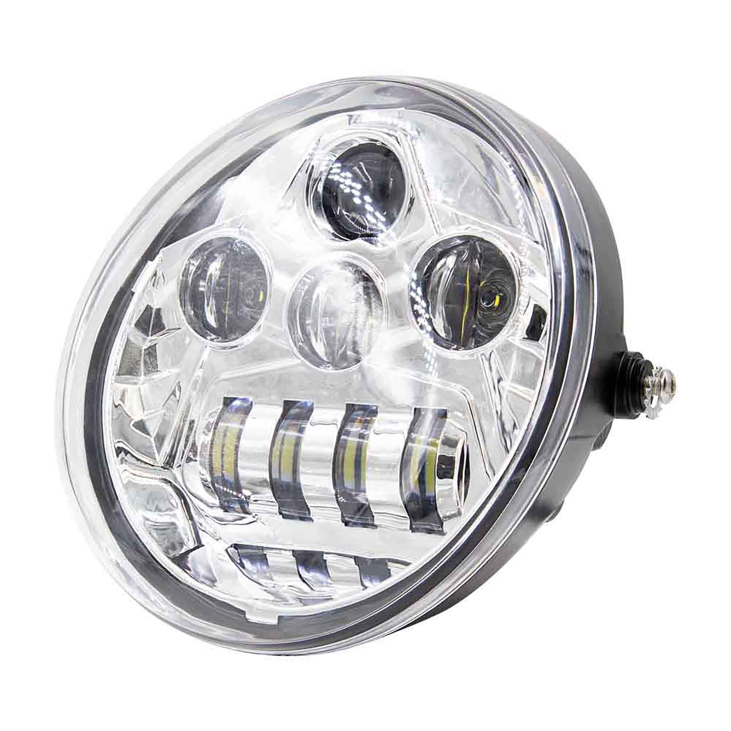 Metra BC-HDHLR2 7 Inch Chrome LED Headlight for Harley V-Rod