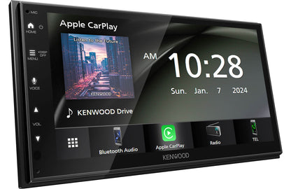 Kenwood DMX40S Mechless 6.8" AM FM Bluetooth Car Stereo- + SiriusXM SXV300V1 Satellite Tuner