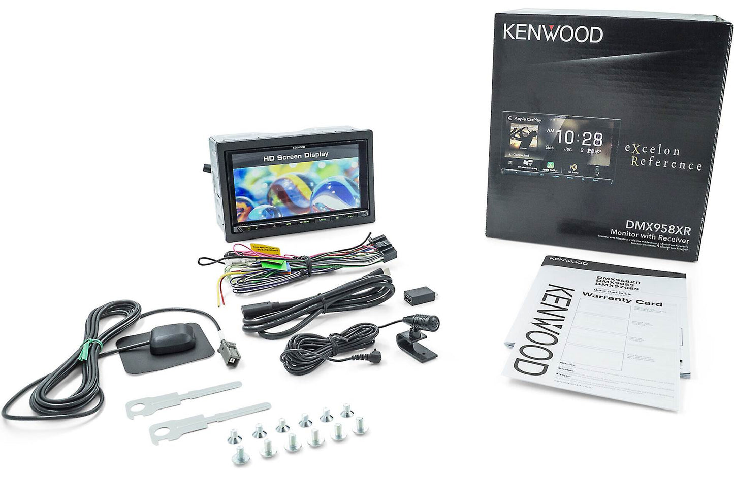 Kenwood DMX958XR 6.8" AM FM HD Wireless CarPlay, Android Auto + CMOS-740HDLP Backup Camera