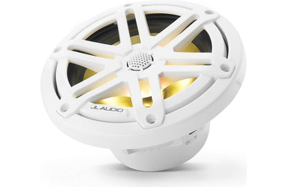 JL Audio M3-650X-S-Gw-i 6.5-inch RGB LED Marine Coaxial Speakers, White Sport Grilles 93515