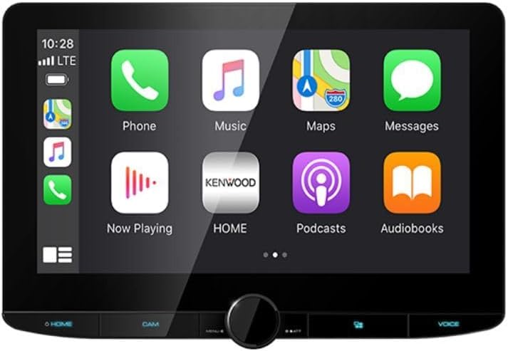 Kenwood DMX1057XR 10.1" Wireless Apple CarPlay, Android Auto Car Stereo + SXV300V1 SiriusXM Satellite Tuner