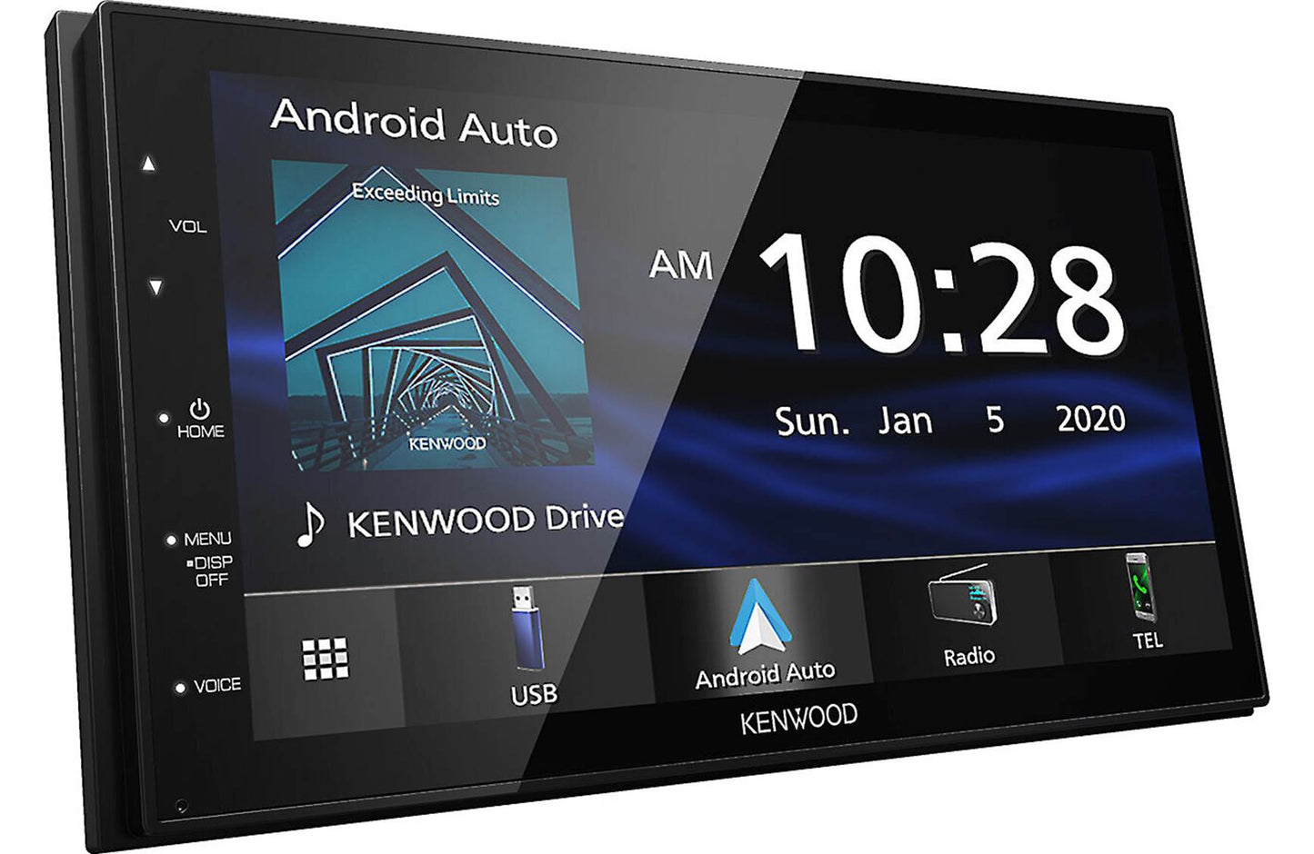 Kenwood DMX47S Mechless 6.8" Car Stereo- Apple CarPlay, Android Auto + SXV300V1 SiriusXM Satellite Tuner