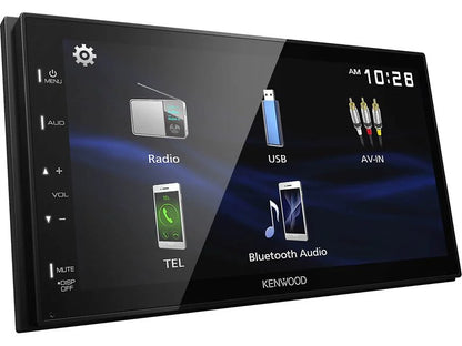 Kenwood DMX129BT 6.8" Touchscreen Bluetooth Car Stereo with AM/FM + CMOS-230LP Backup Camera Bundle