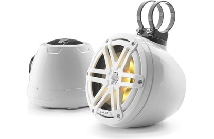 JL Audio M3-650VEX-Gw-S-Gw-i 6.5-inch RGB LED Tower Coaxial System, White Sport Grilles 93402