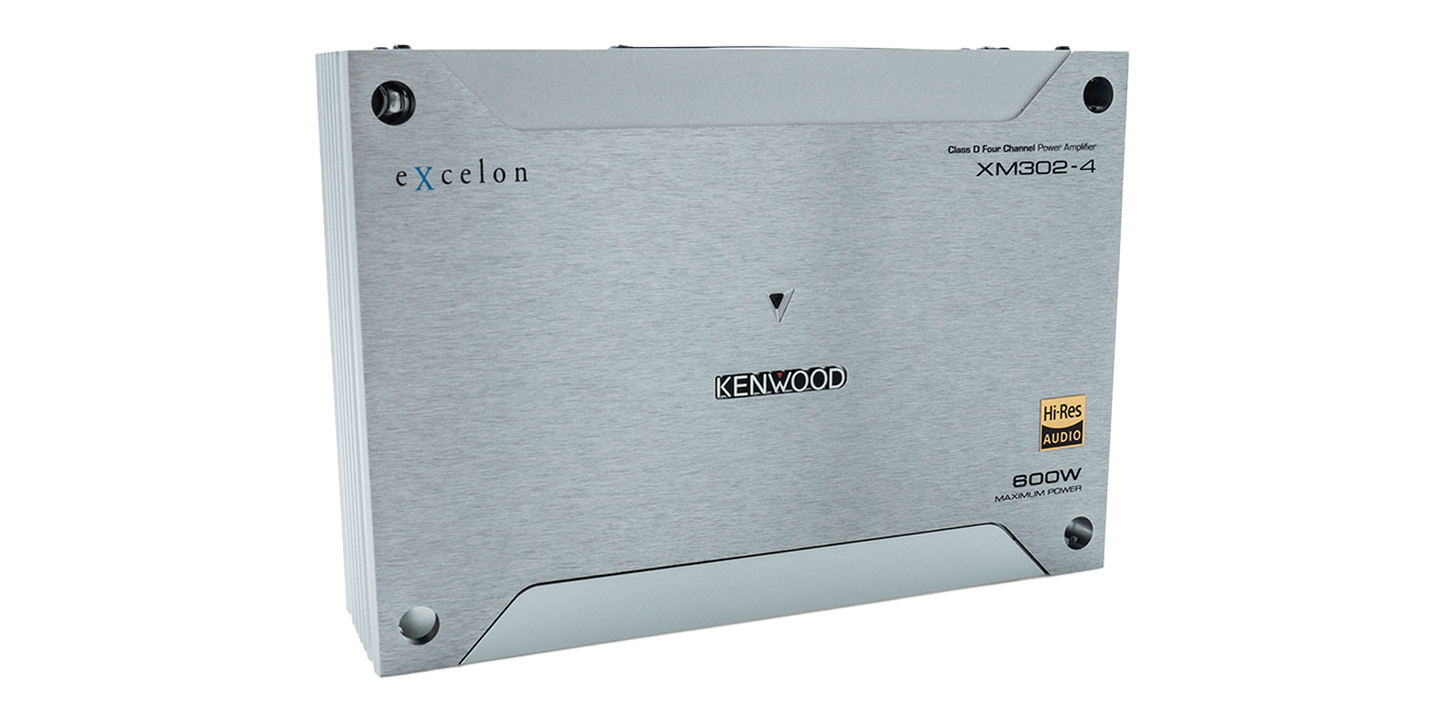 Kenwood XM302-4 Excelon 4-Channel Marine Grade Amplifier for Boats, Cars and UTVs