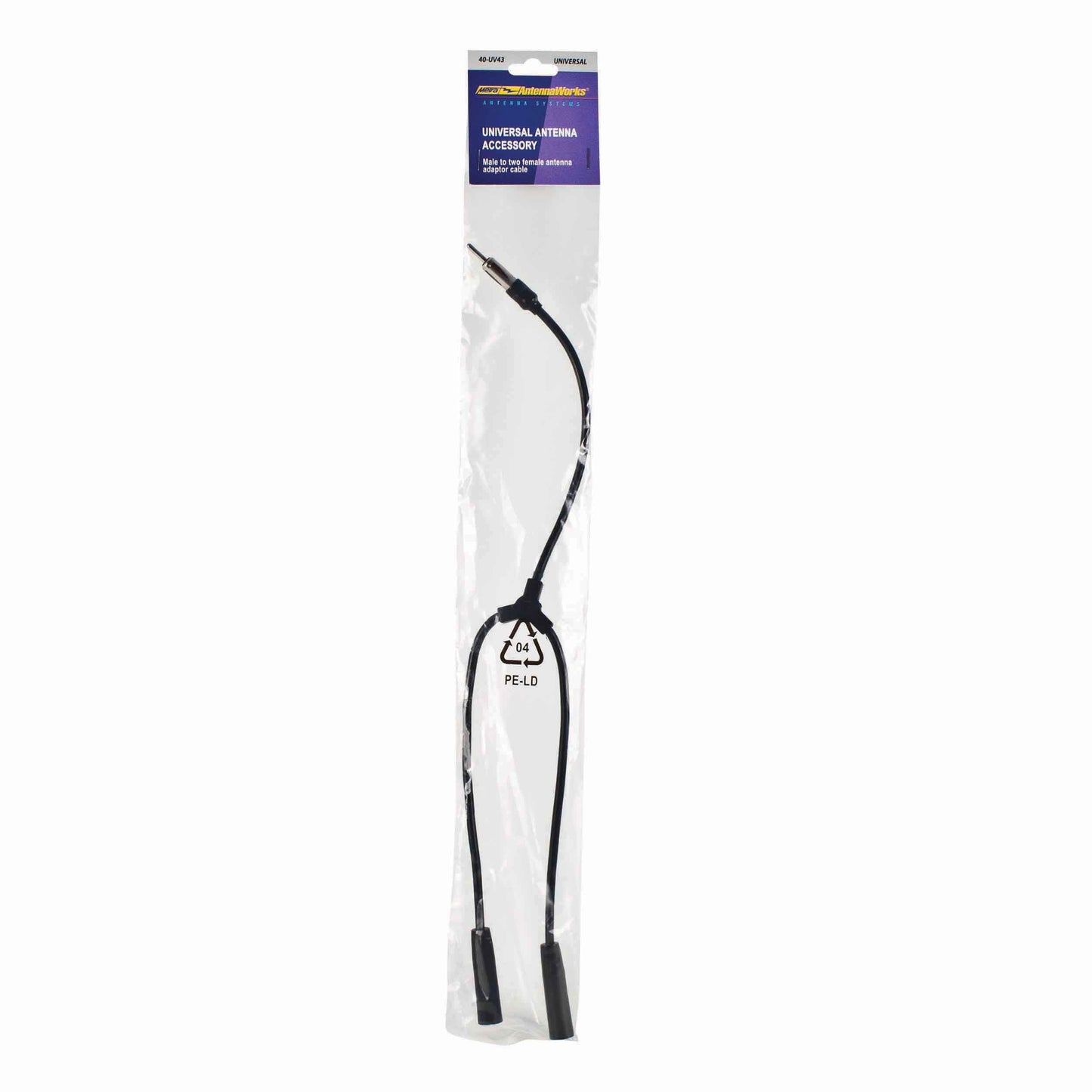 Metra 40-UV43 Universal Male-to-2-Female Antenna Adapter Cable