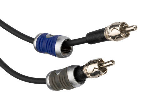 Kicker 46QI205 Q-Series 2-Channel RCA Interconnect, 0.5 m - back view