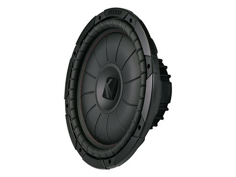 Kicker CompVT 52CVT122 12" Thin Subwoofer, SVC, 2Ω, 400W RMS - three-quarter view