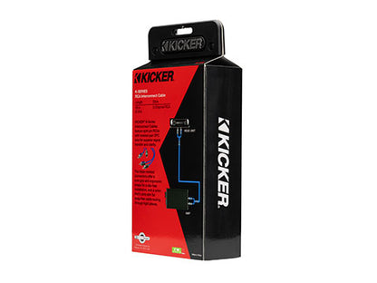 Kicker 46KI205 K-Series 2-Channel RCA Interconnect, 0.5 m - left view