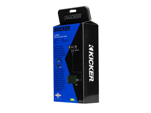 Kicker 46QI203 Q-Series 2-Channel RCA Interconnect, 0.3 m - left view