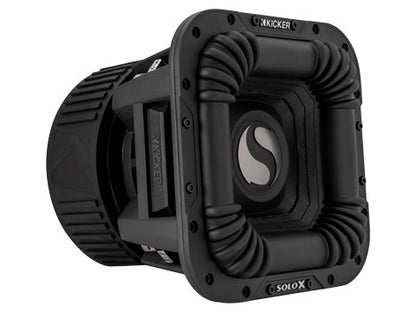Kicker SoloX L7X 49L7X101 10" Square Competition Subwoofer, DVC, 1Ω - three-quarter view