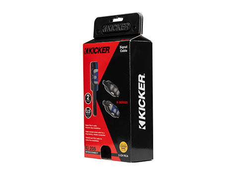 Kicker 46KI205 K-Series 2-Channel RCA Interconnect, 0.5 m - right view